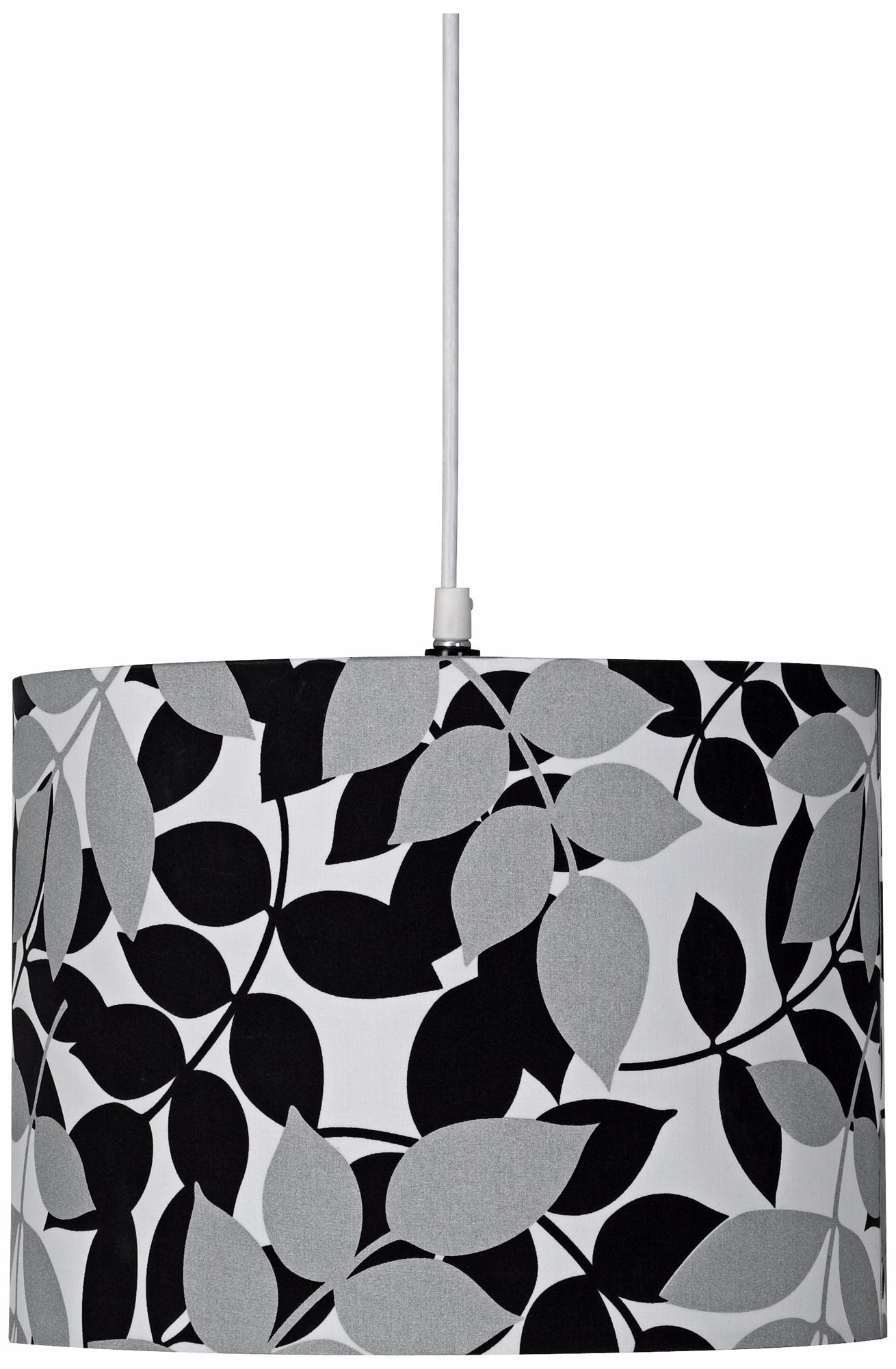 Pop Art Two-Tone Leaf Print Teardrop Pendant Chandelier