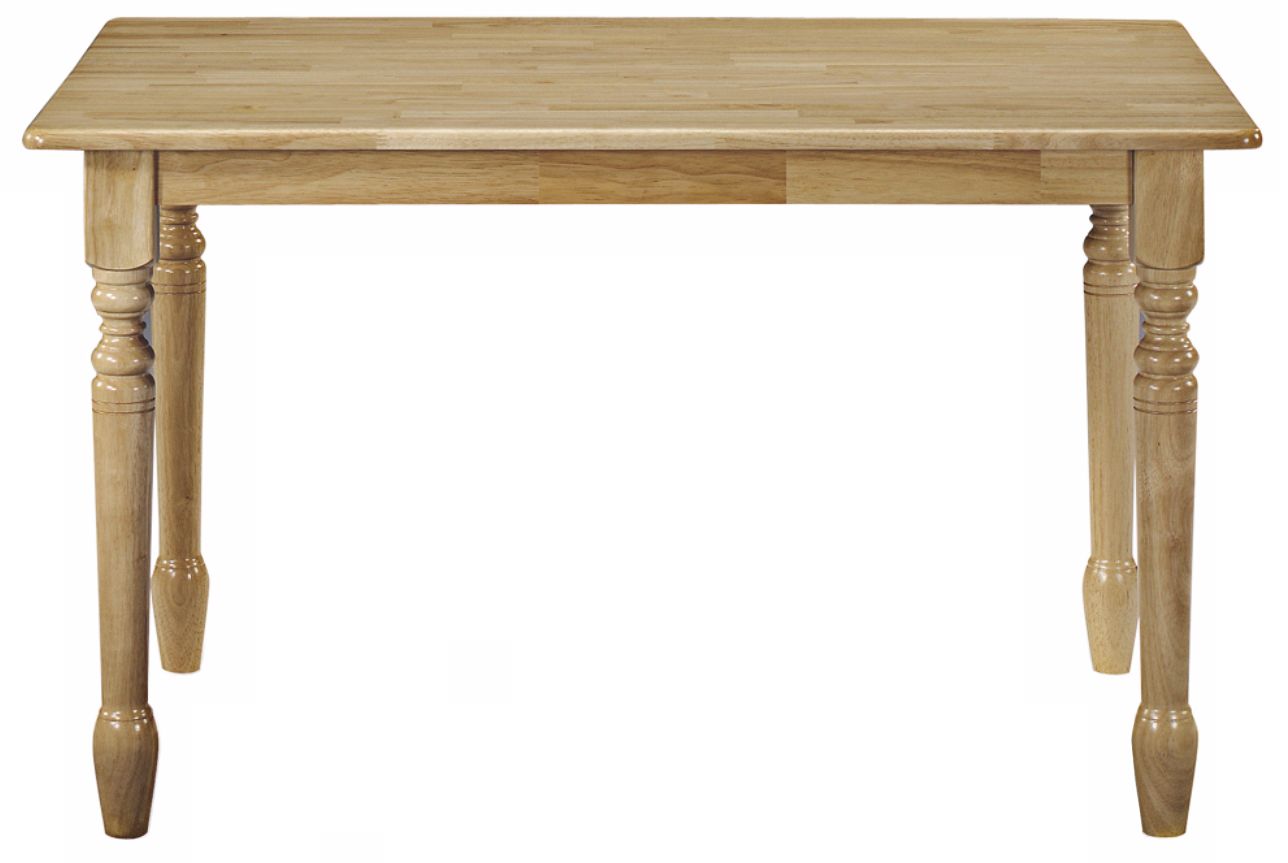 Natural Finish Solid Wood Dining Table