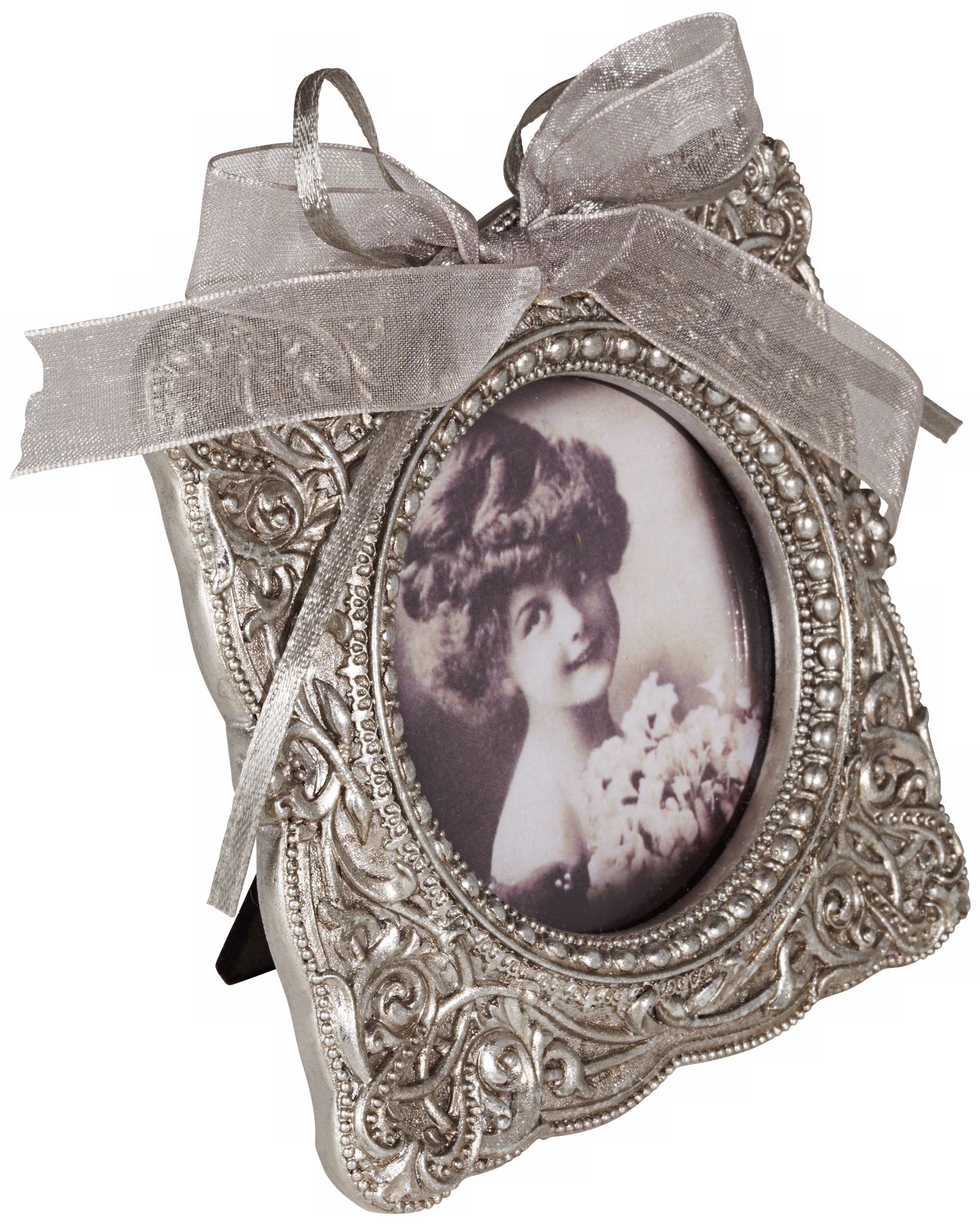 Roxanne Round Display Silver Picture Frame
