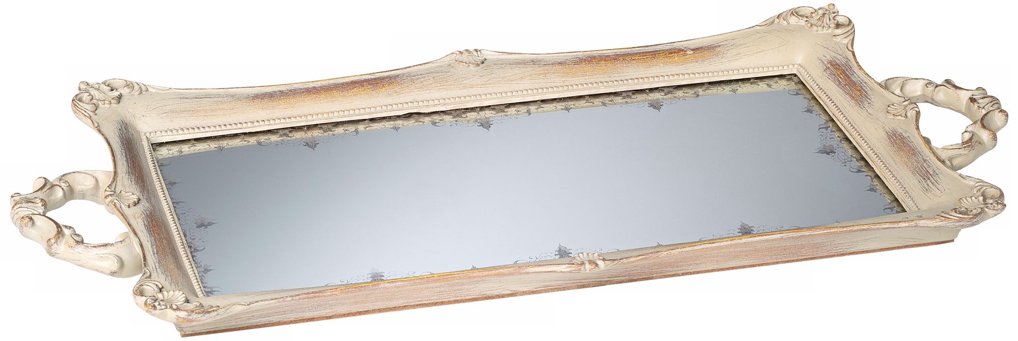 Rectangular Antique Mirrored Tray