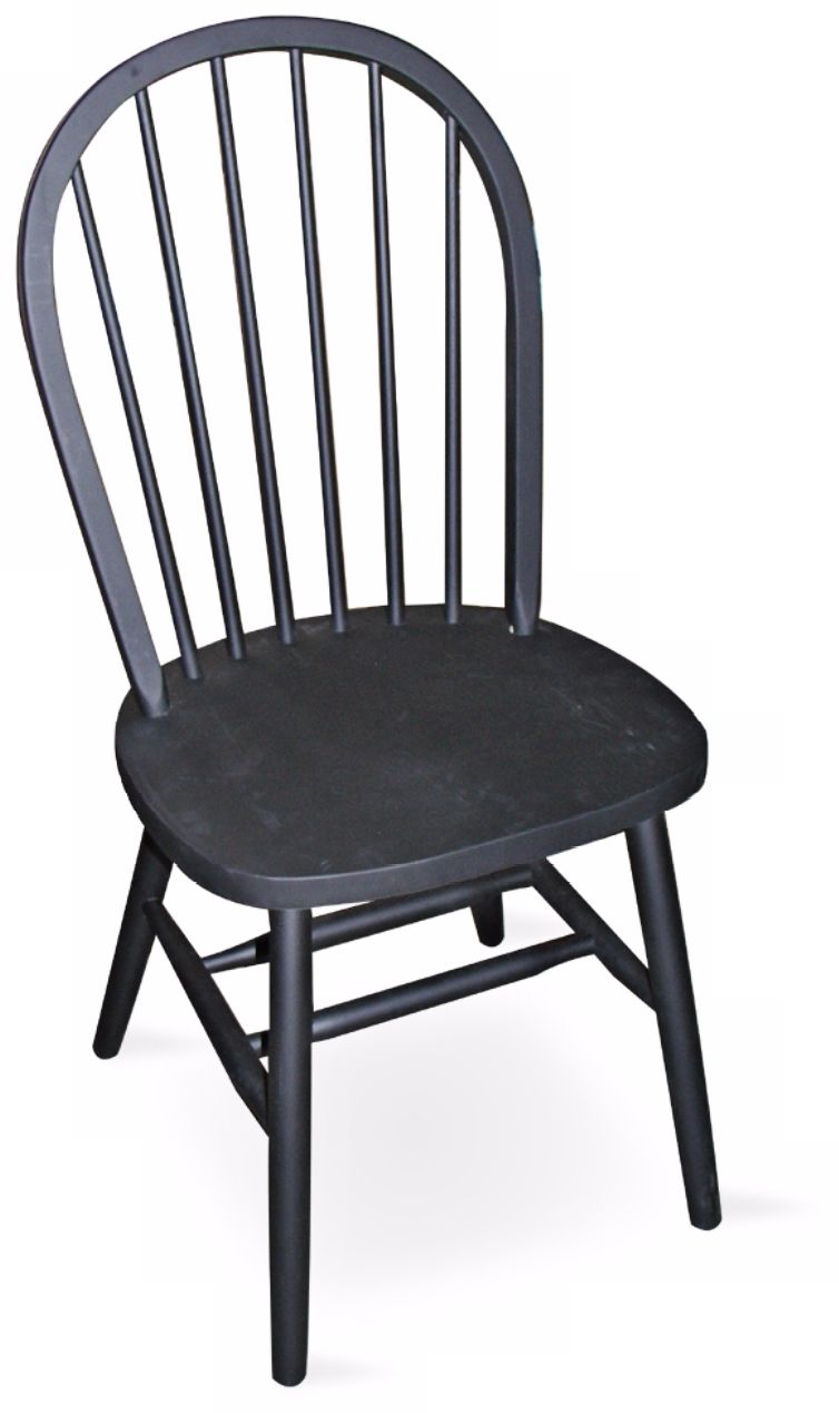 Windsor Black Finish 37 1/2" High Spindle Back Chair