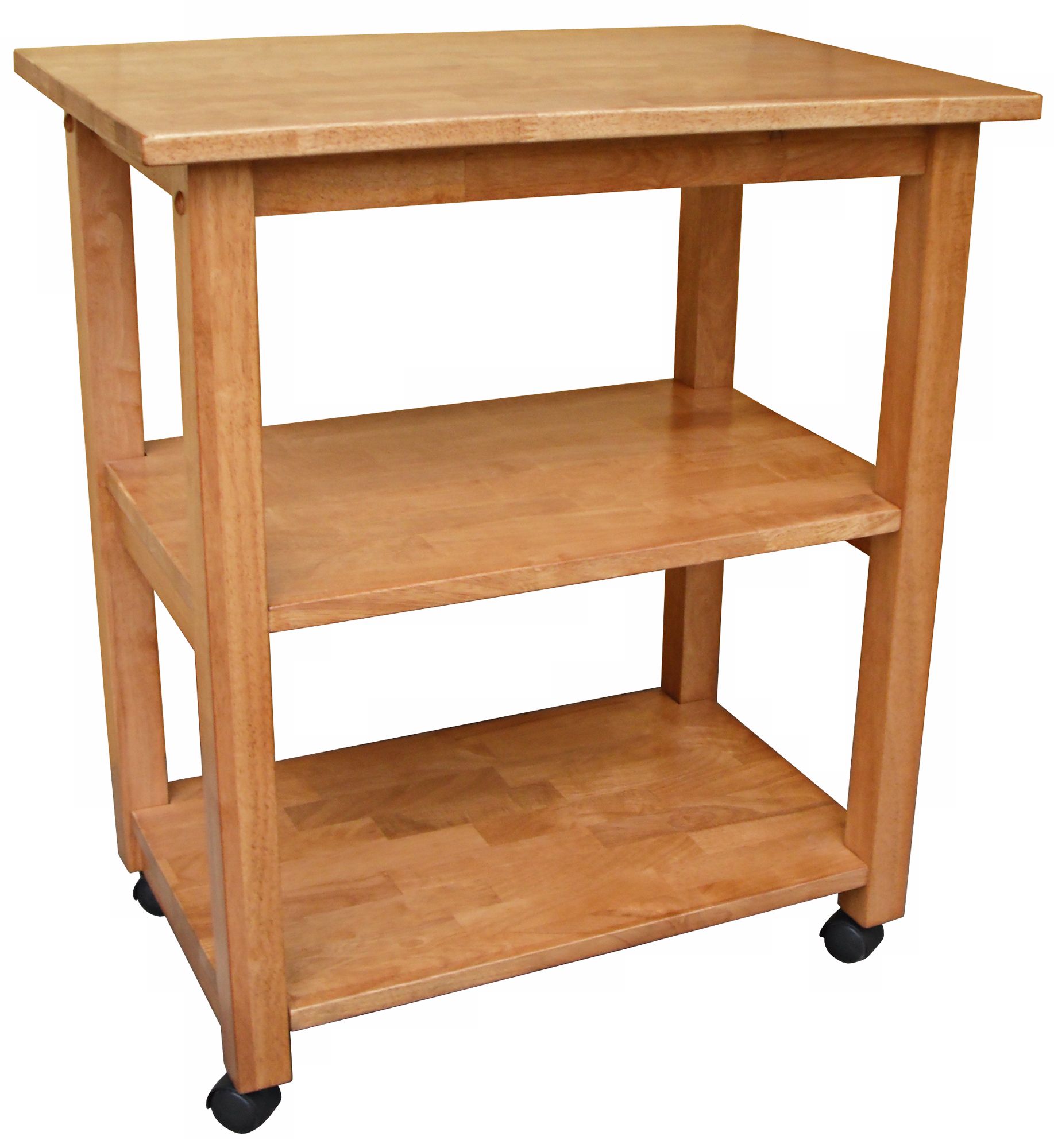 Medium Oak Finish Microwave Cart