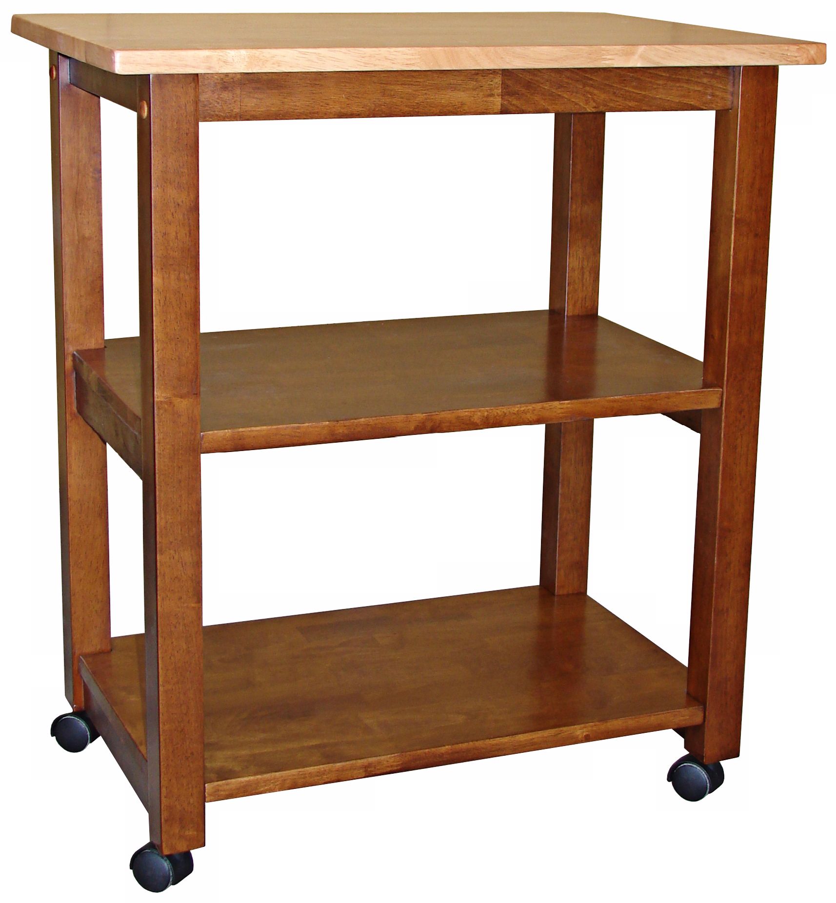 Cinnamon and Espresso Finish Microwave Cart