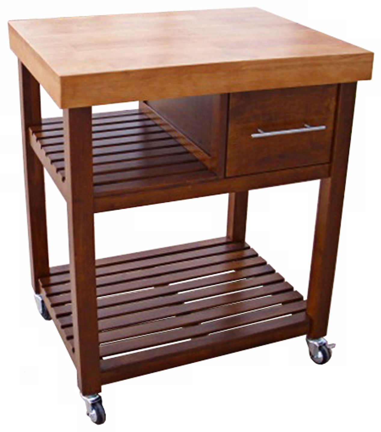 Cinnamon and Espresso Finish Kitchen Work Center