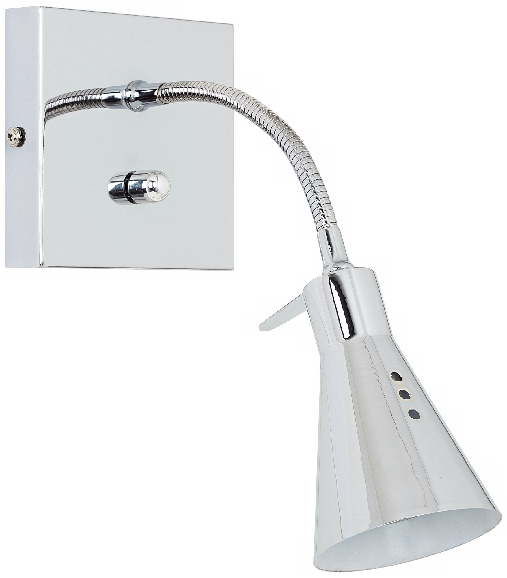 Chrome Paddle Foot Plug-In Halogen Wall Light