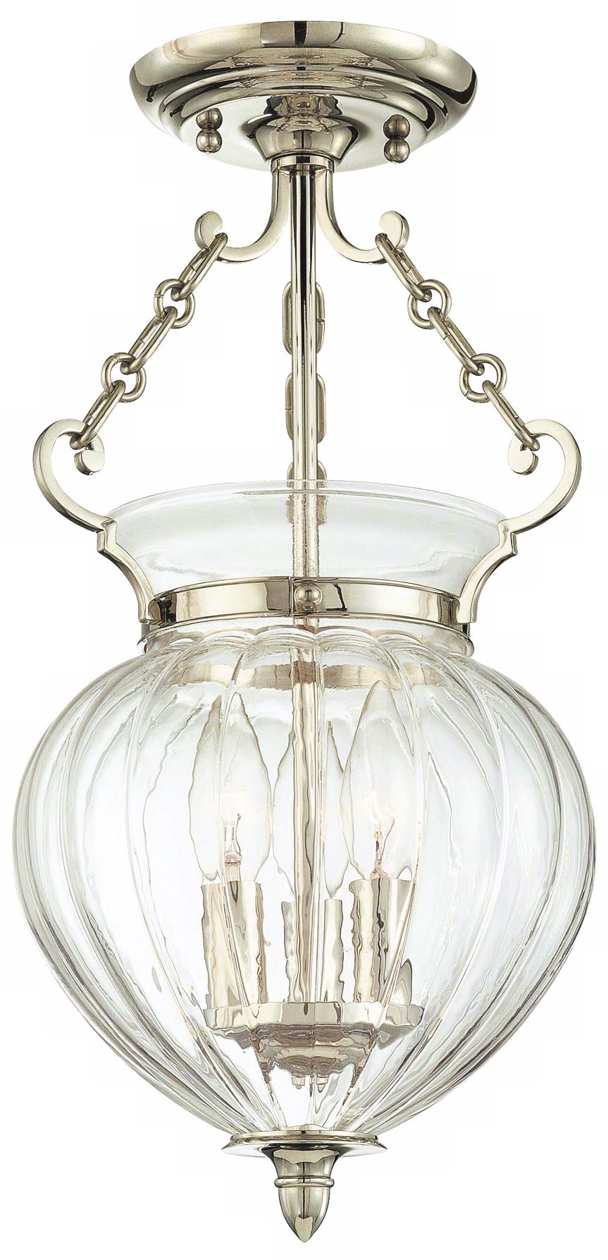 Hudson Valley Gardner Polished Nickel Ceiling Fixture
