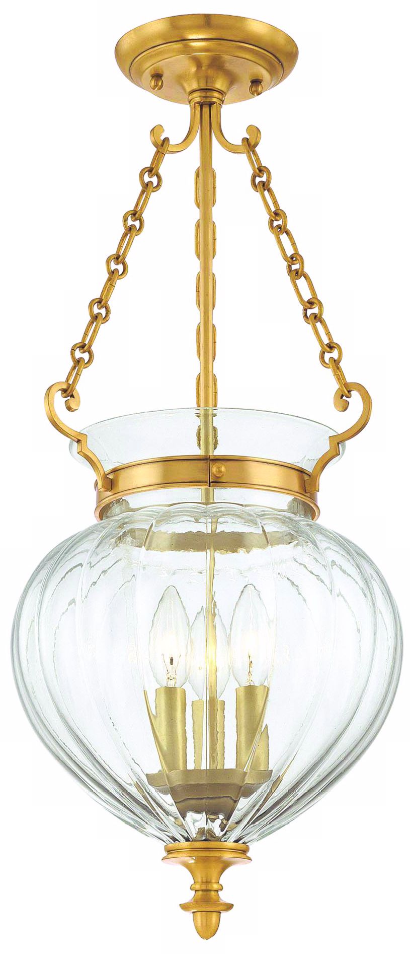 Hudson Valley Gardner Aged Brass Ceiling Fixture