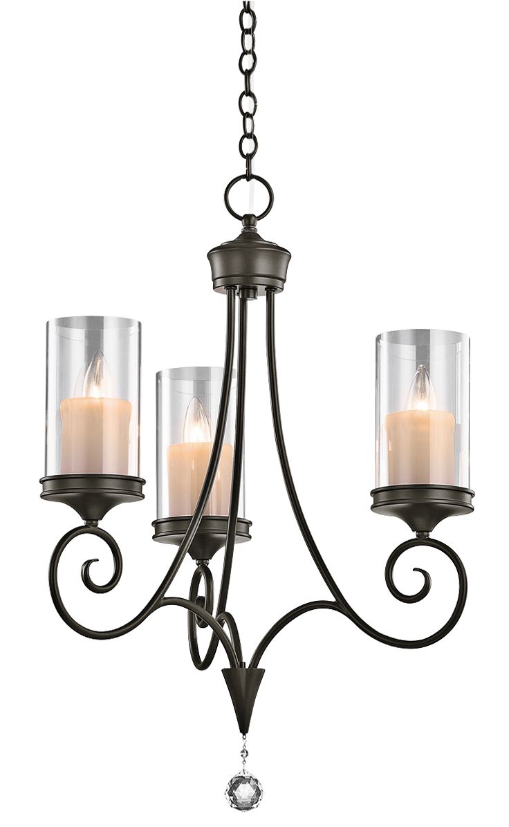 Kichler Lara Shadow Bronze 20" Wide 3-Light Chandelier