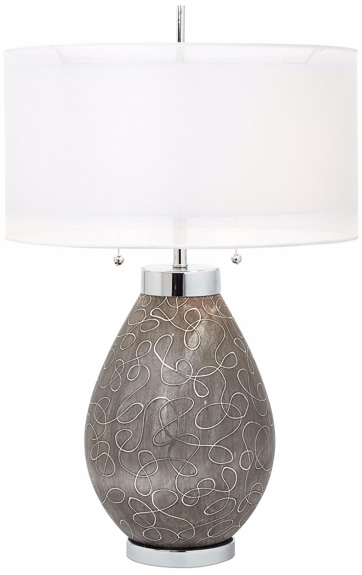 Possini Euro Design Ribbon Ceramic Table Lamp