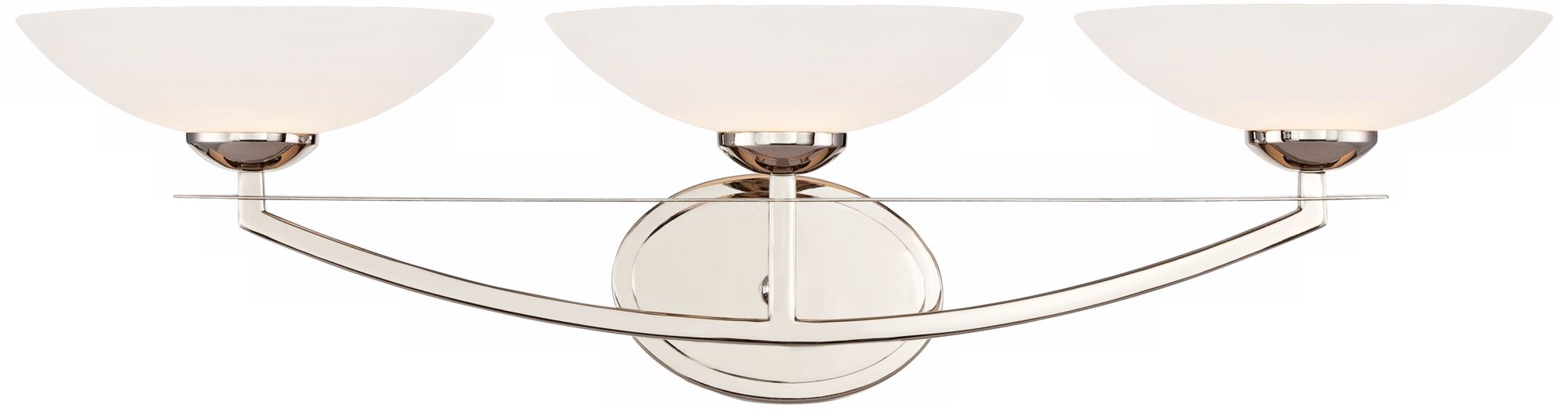 Possini White Bowl 3-Light Bath Fixture