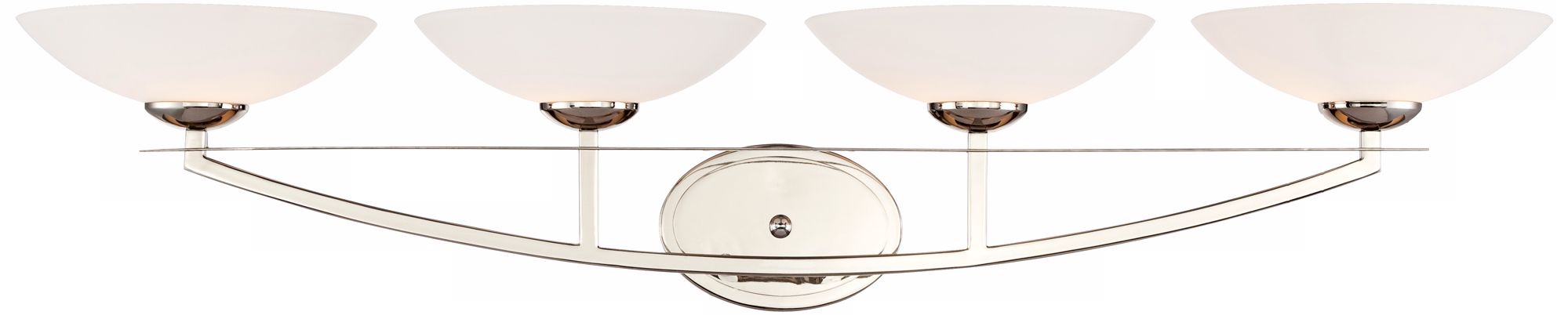Possini White Bowl 4-Light Bath Fixture