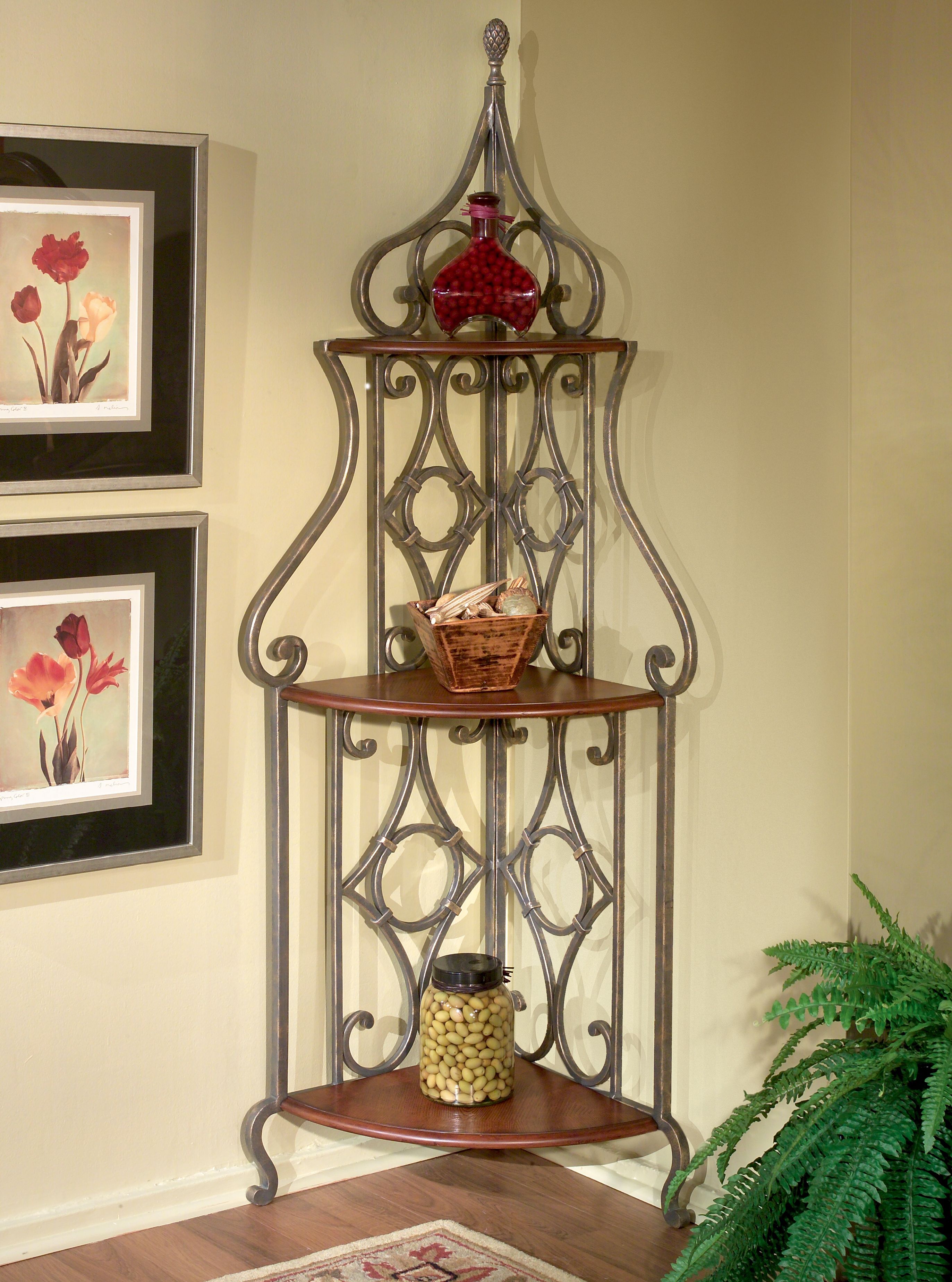Metalwork Corner Baker's Rack