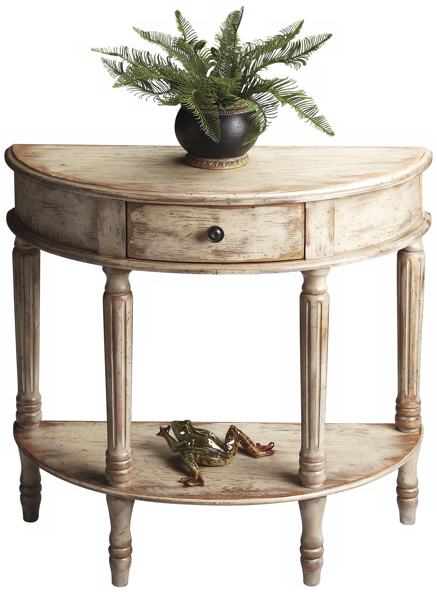 Chateau Gray Demilune Wood Console Table