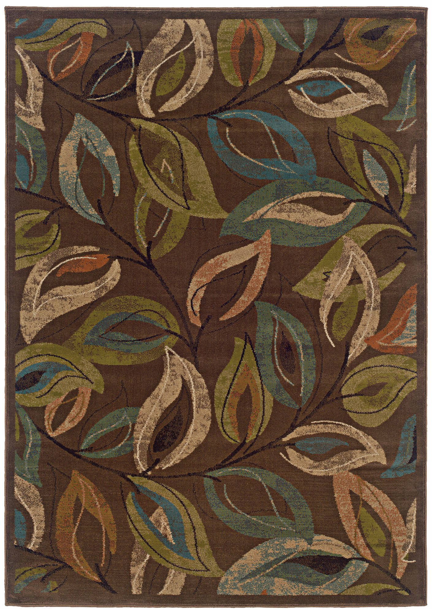 Emerson Collection Leaves Area Rug