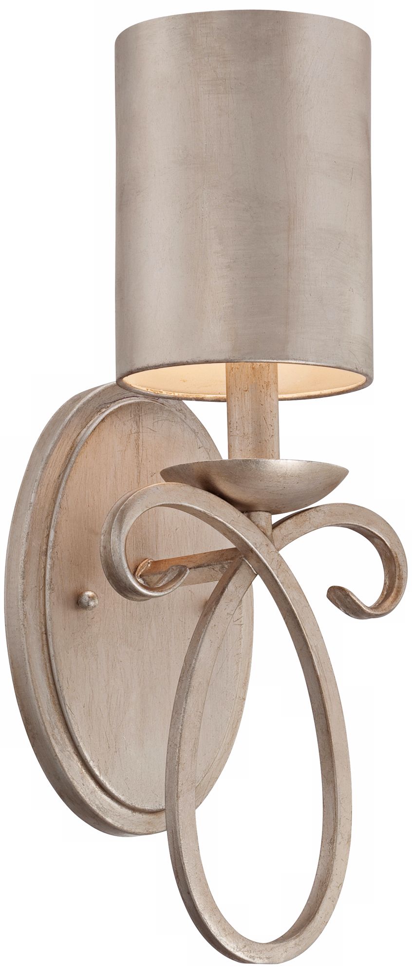 Silver Metal Shade 15 1/2" High Wall Sconce