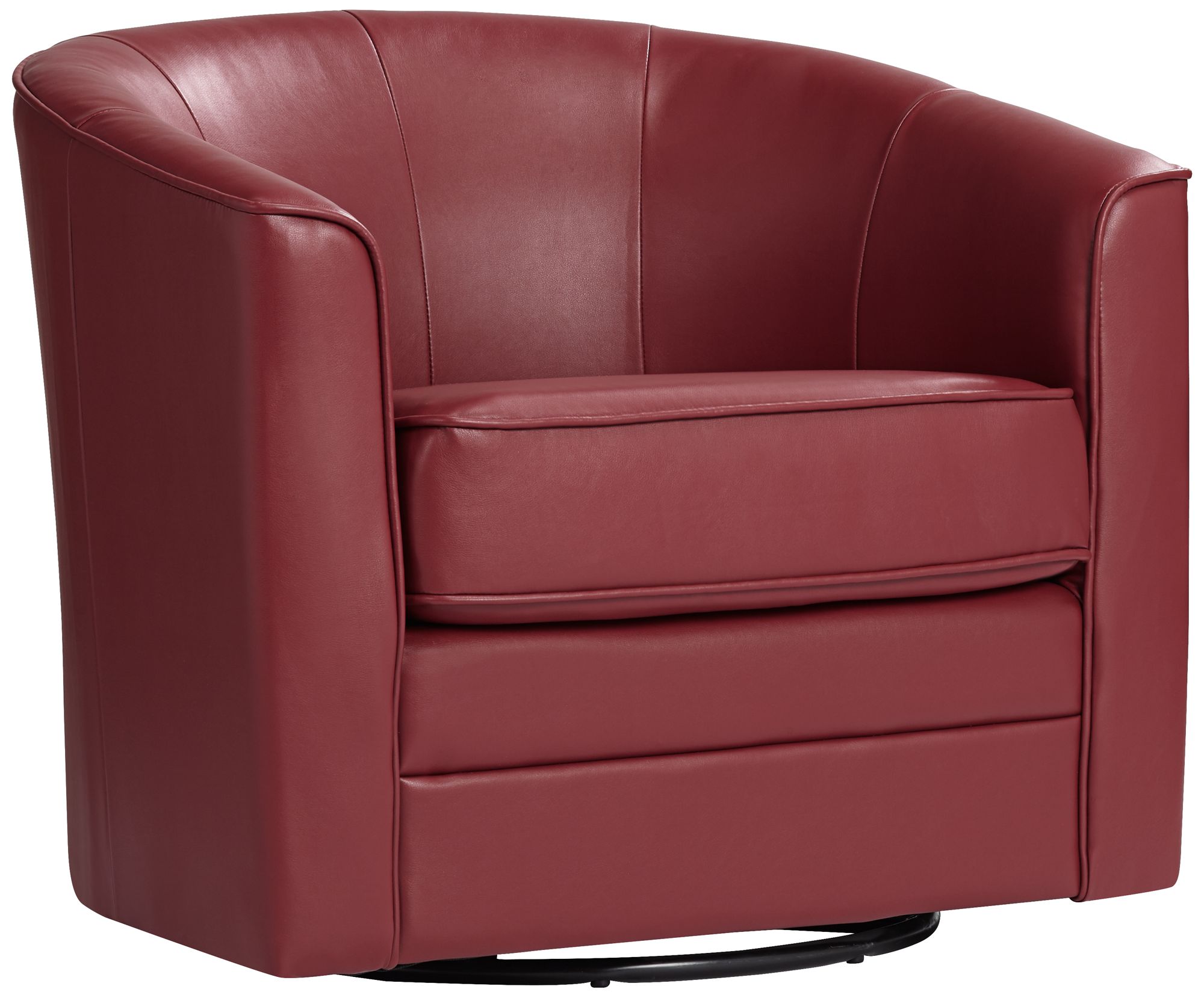 Keller Scarlet Bonded Leather Swivel Tub Chair