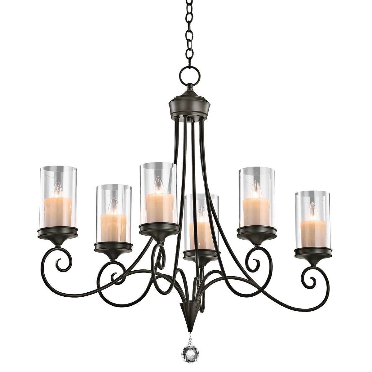 Kichler Lara Shadow Bronze 36" Wide 6-Light Chandelier
