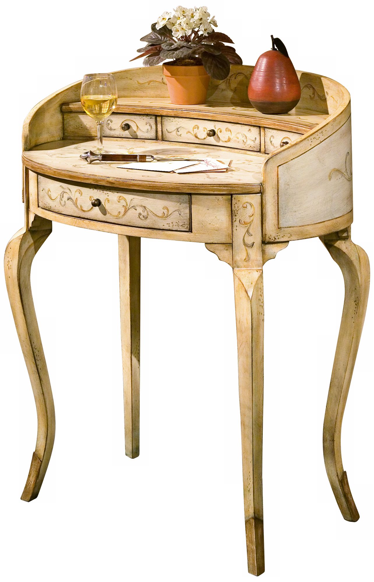 Tuscan Cream Wood Ladies Writing Desk