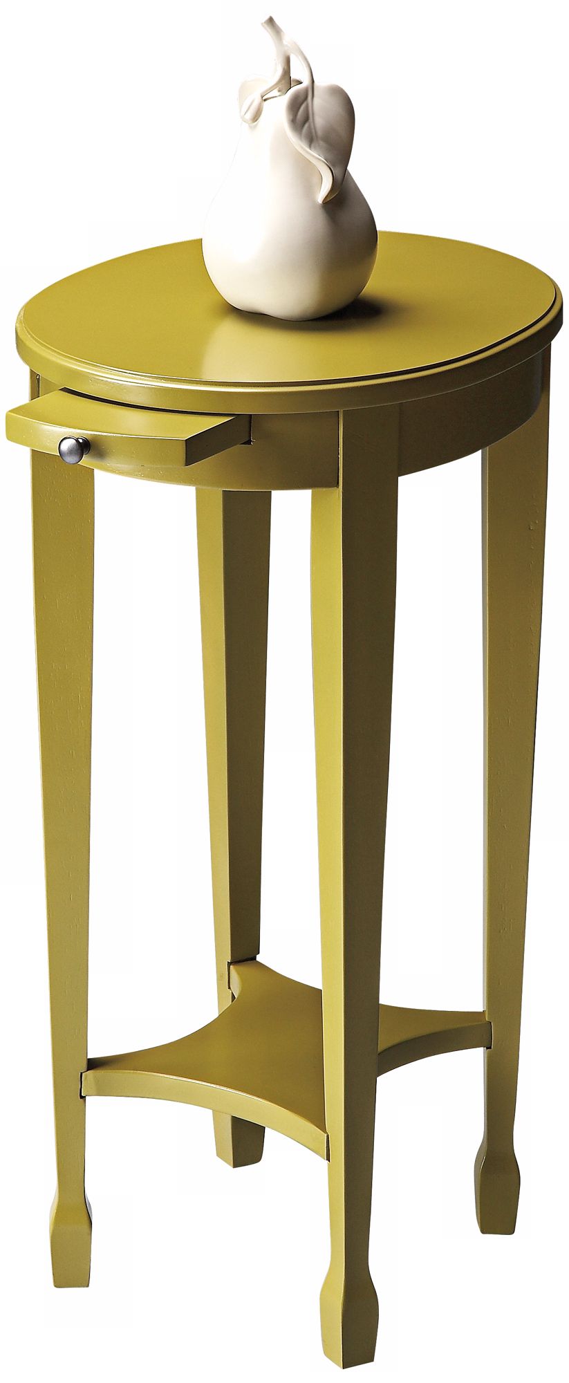Pear Green Pull Tray Accent Table