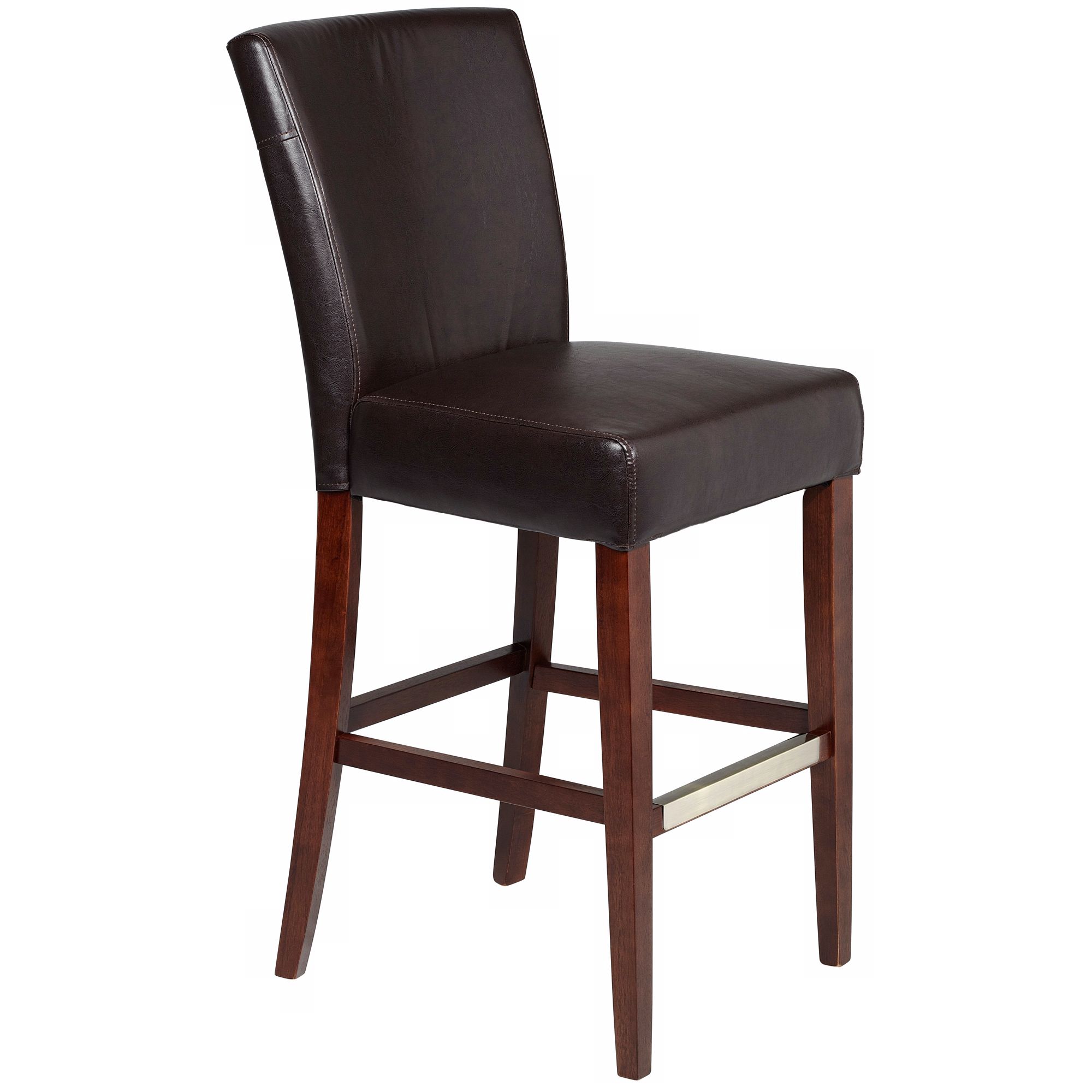 Powell Axelrod Brown Bonded Leather 30 1/4" High Barstool