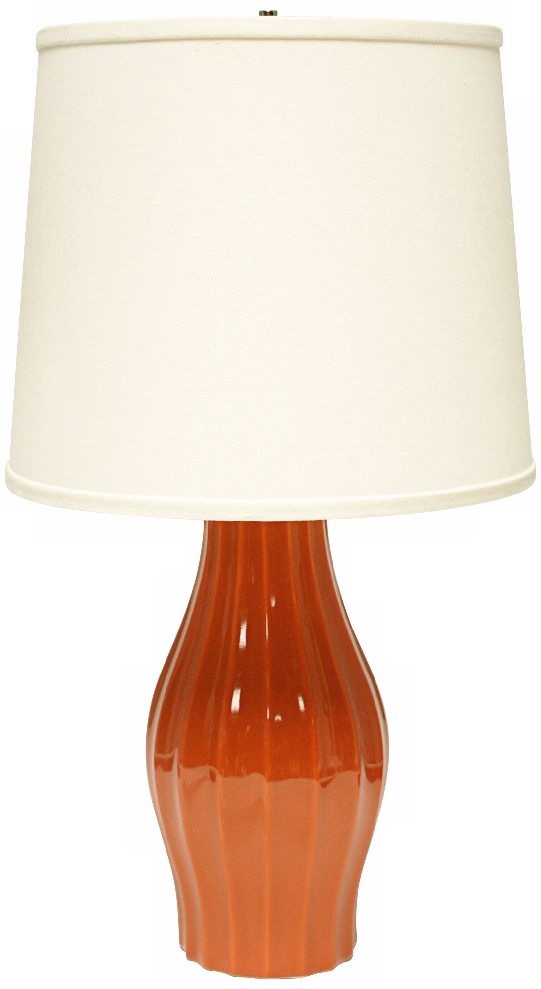 Haeger Potteries Paprika Fluted Ceramic Table Lamp