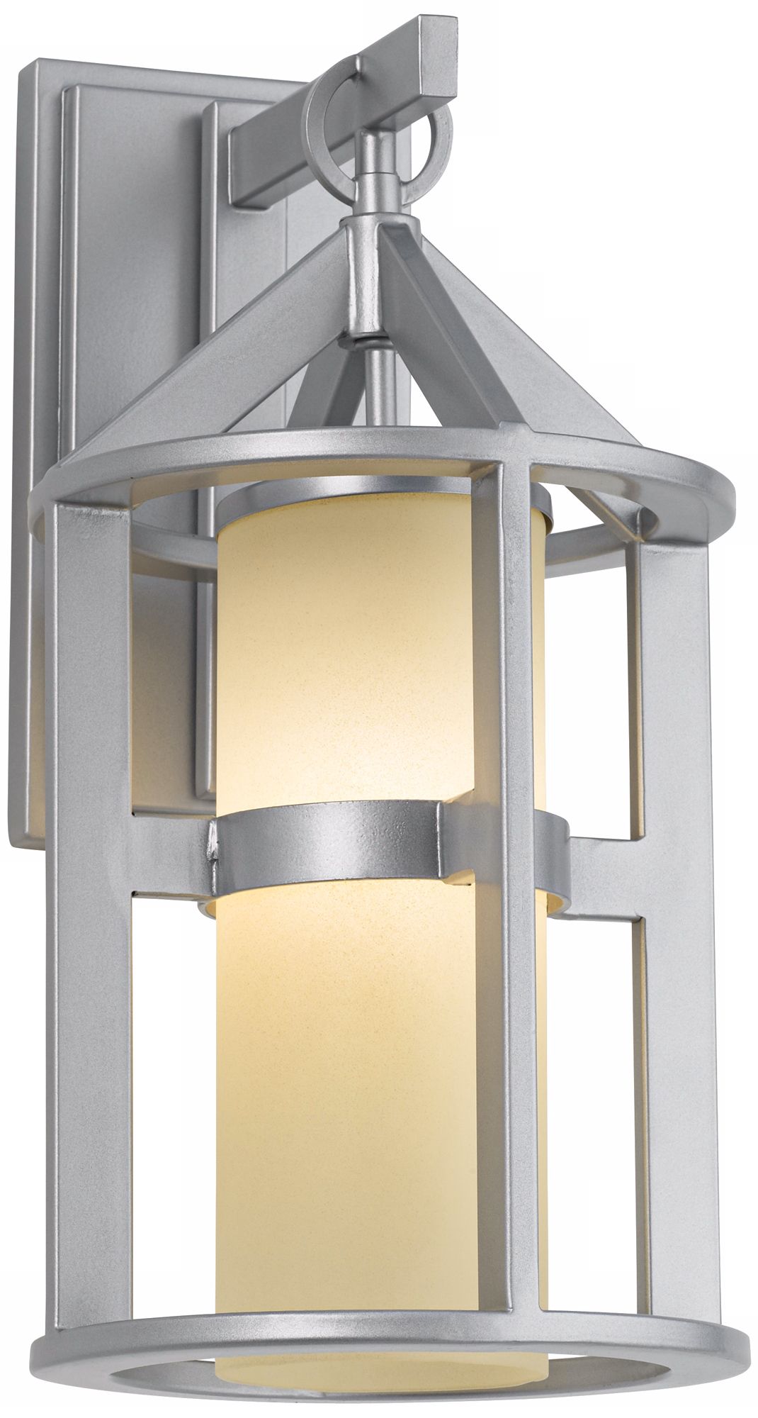 Argentine 17" High Brushed Steel Outdoor Wall Light