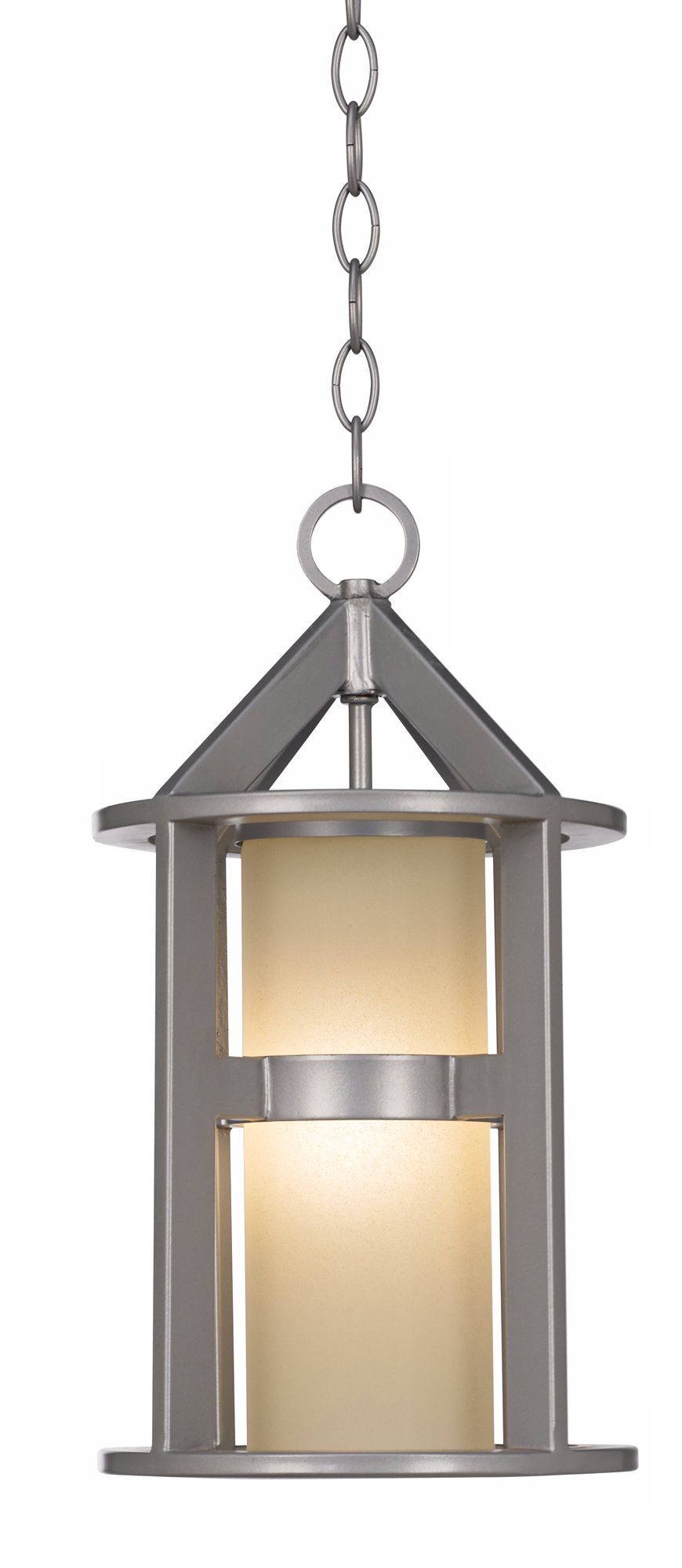 Argentine 16" High Brushed Steel Outdoor Hanging Light