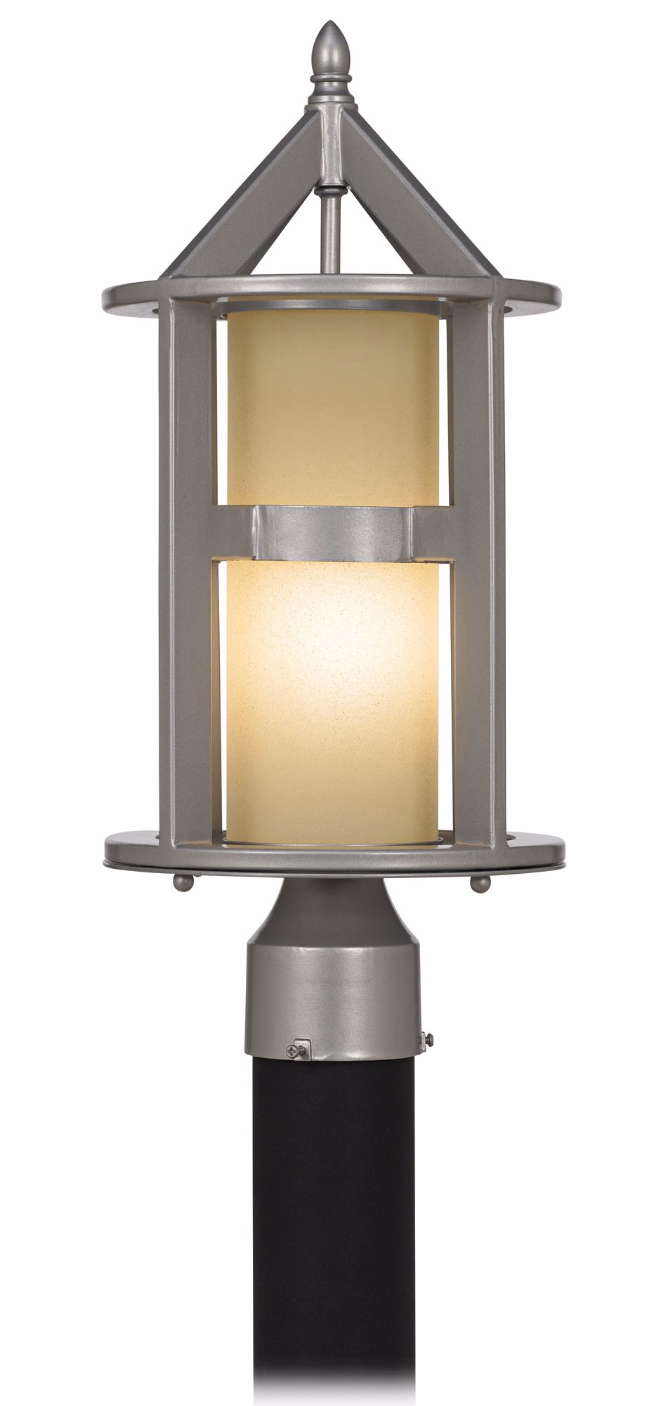 Argentine 19" High Brushed Steel Outdoor Post Light