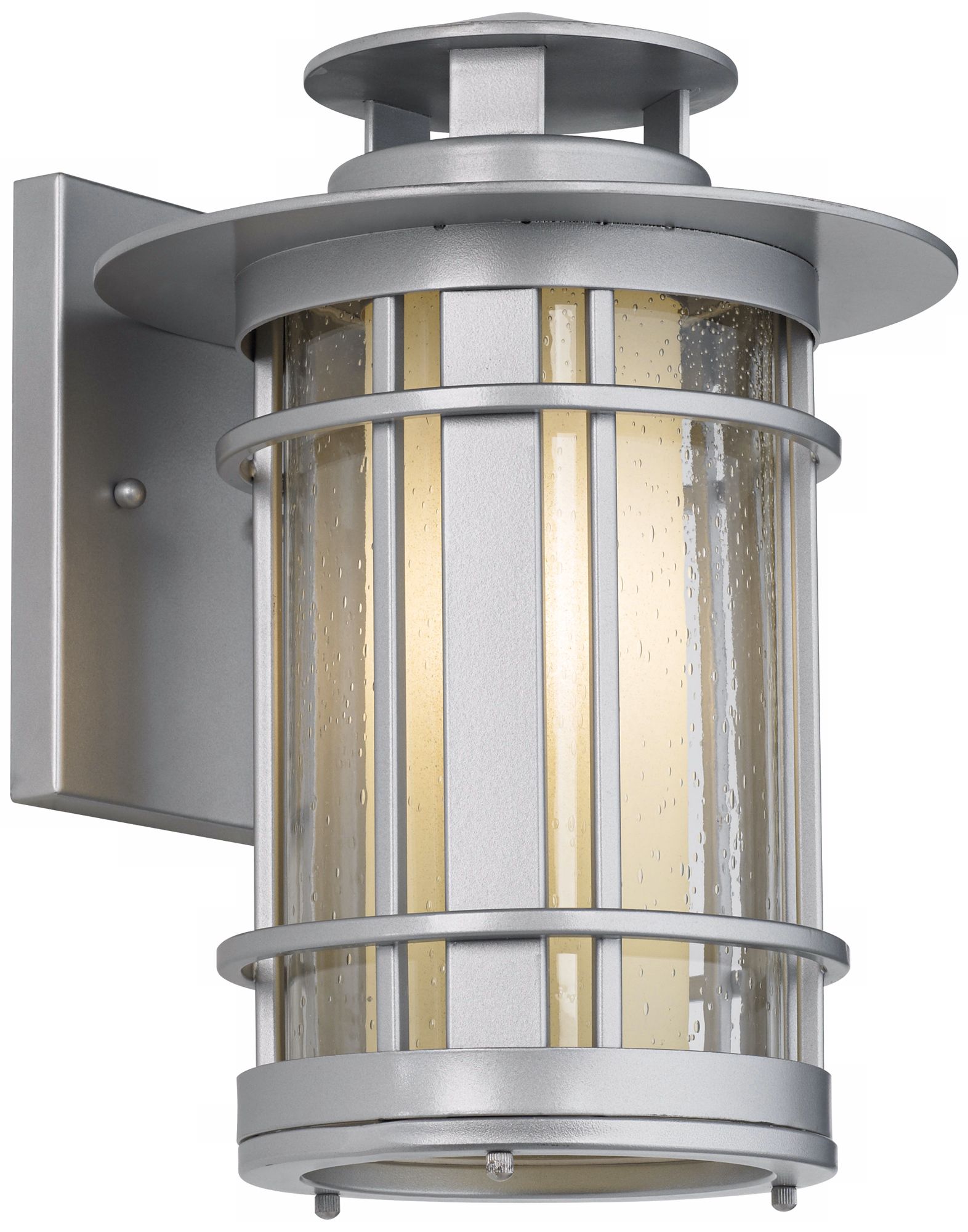 Argentine 14" High Brushed Steel Outdoor Wall Light