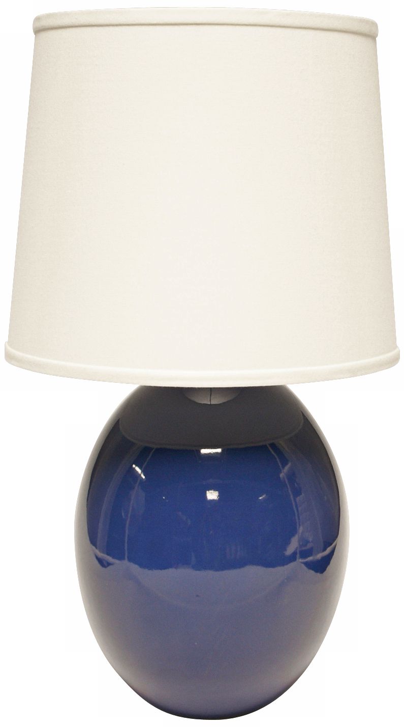 Haeger Potteries Blue Ceramic Egg Table Lamp