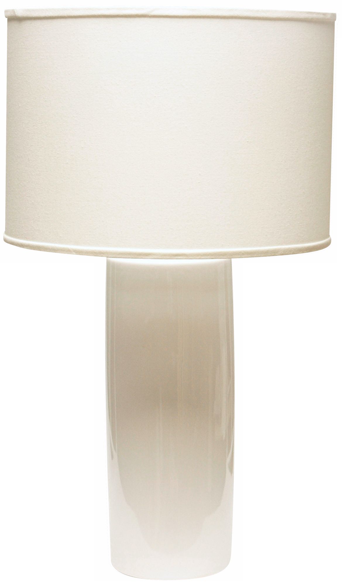 Haeger Potteries Cylinder White Table Lamp