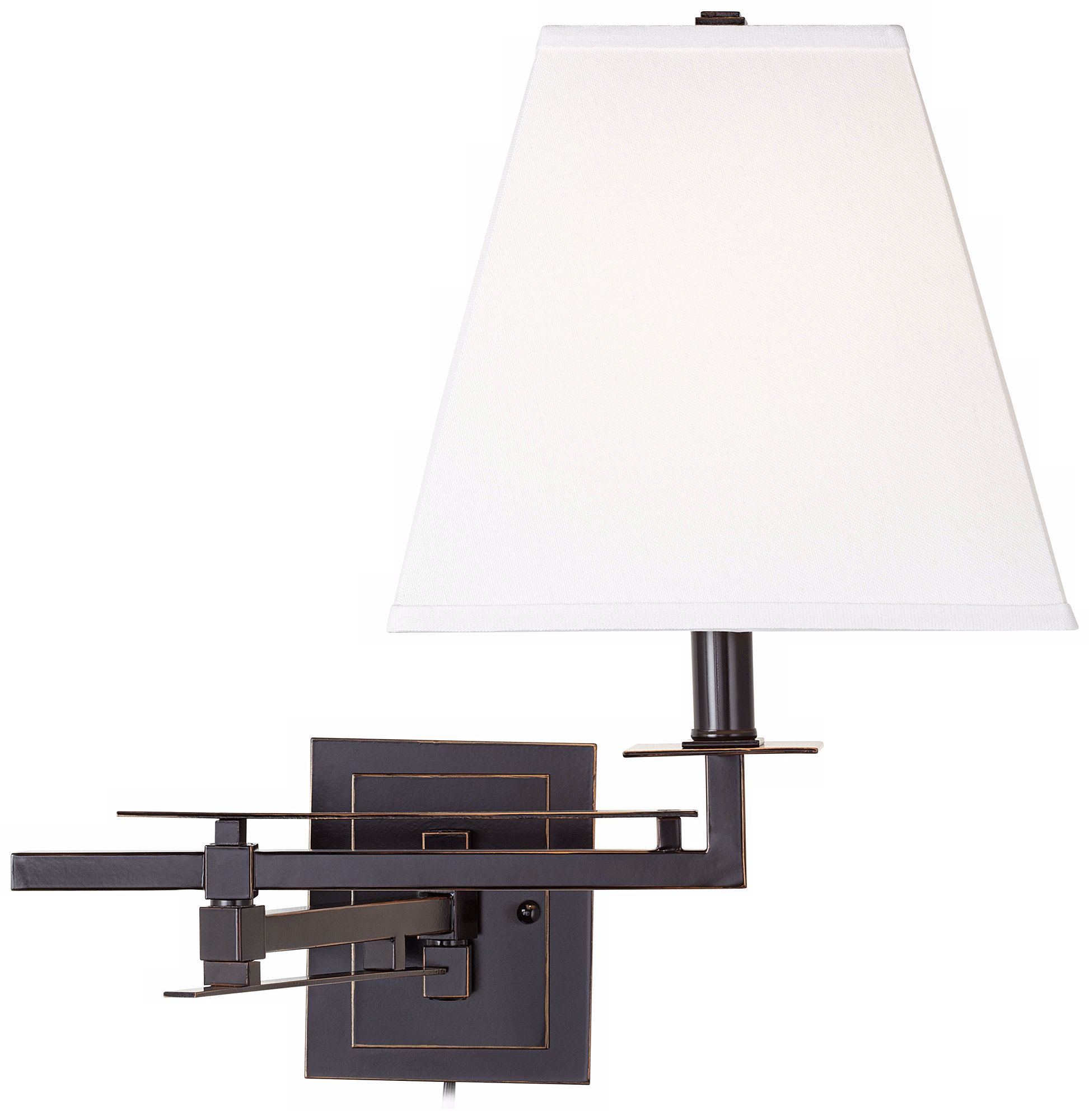 Franklin Iron Works™ Bronze Plug-In Swing Arm Wall Lamp
