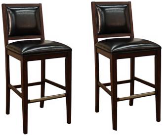 Set of 2 American Heritage Bryant Espresso 30 Bar Stools U5040