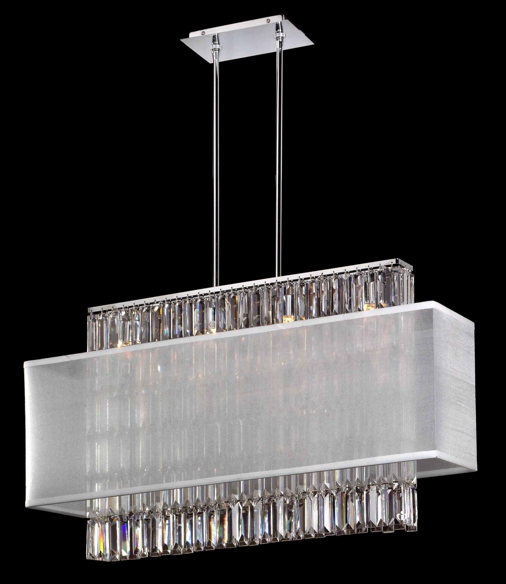Danube Rectangular 33" Wide Large Crystal Pendant Chandelier