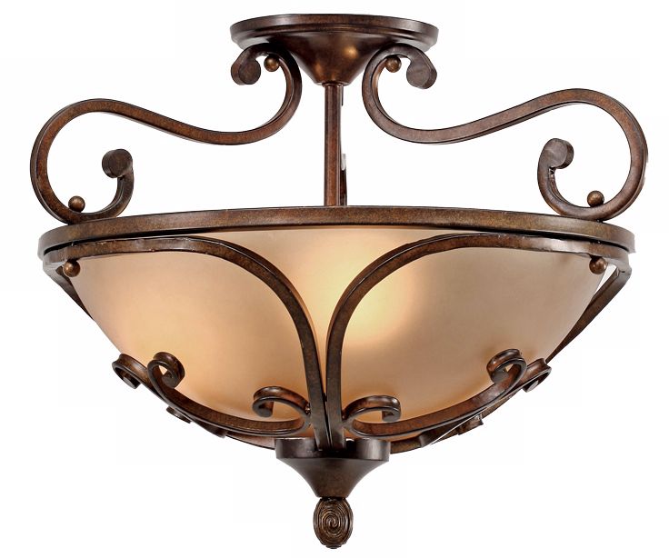 Loretto Collection Russet Bronze 19" Wide Ceiling Light