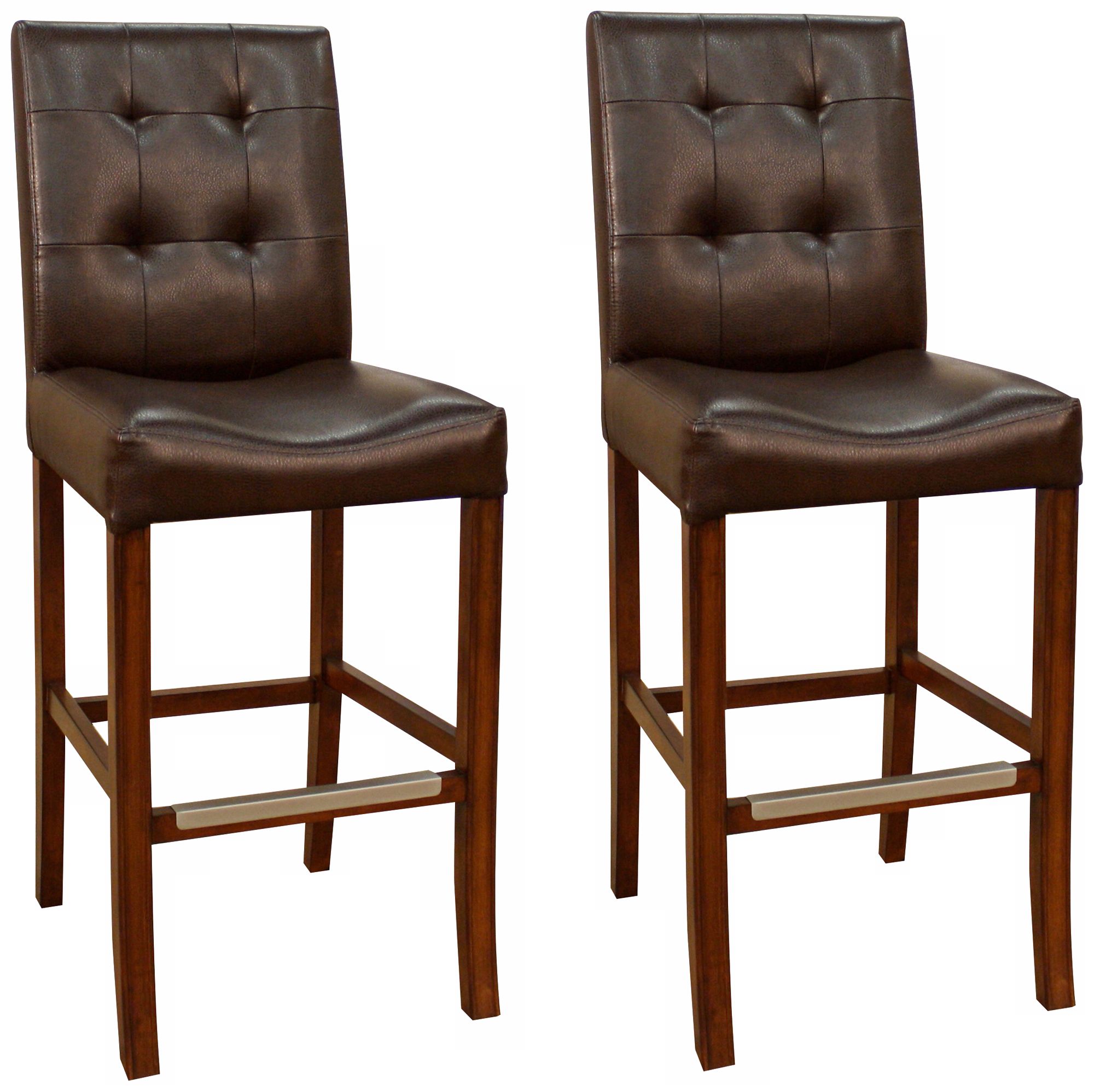 American Heritage Hancock Set of 2 Tall Suede 34" Bar Stools