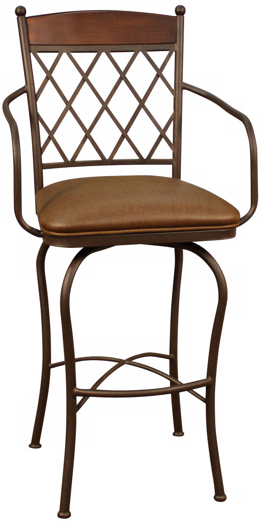 American Heritage Havana Ginger Spice 34" Swivel Bar Stool