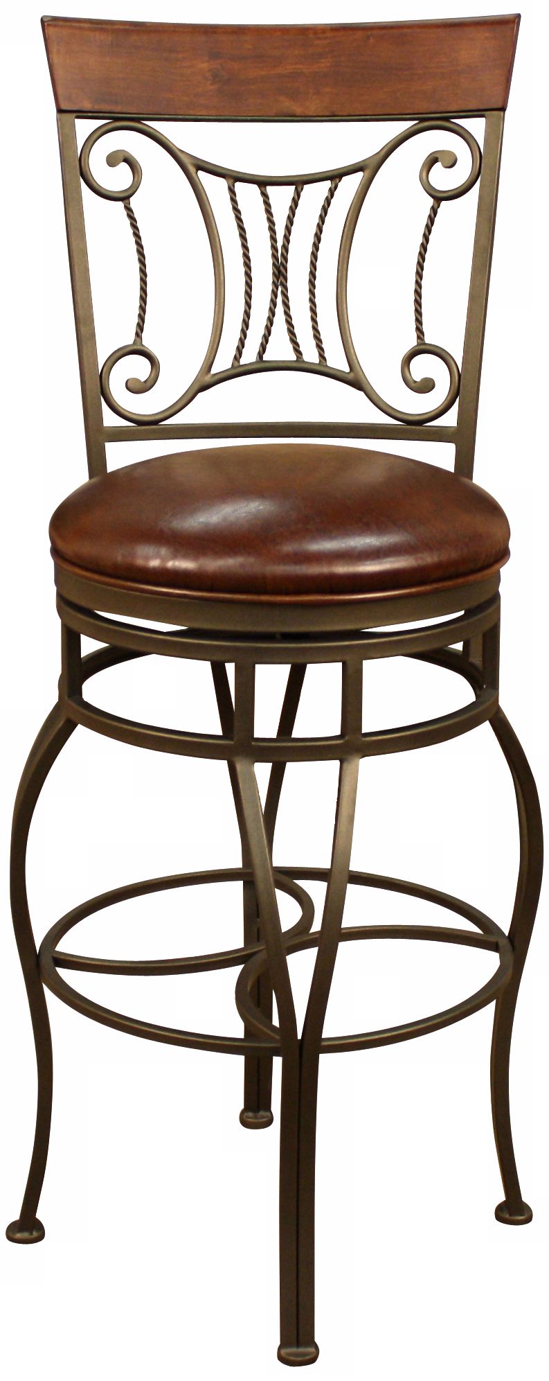American Heritage Helena Bronze 34" High Swivel Bar Stool