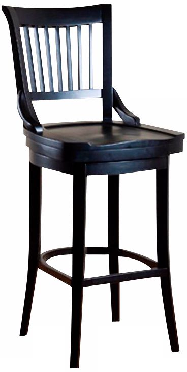 American Heritage Liberty Black 34" High Swivel Bar Stool