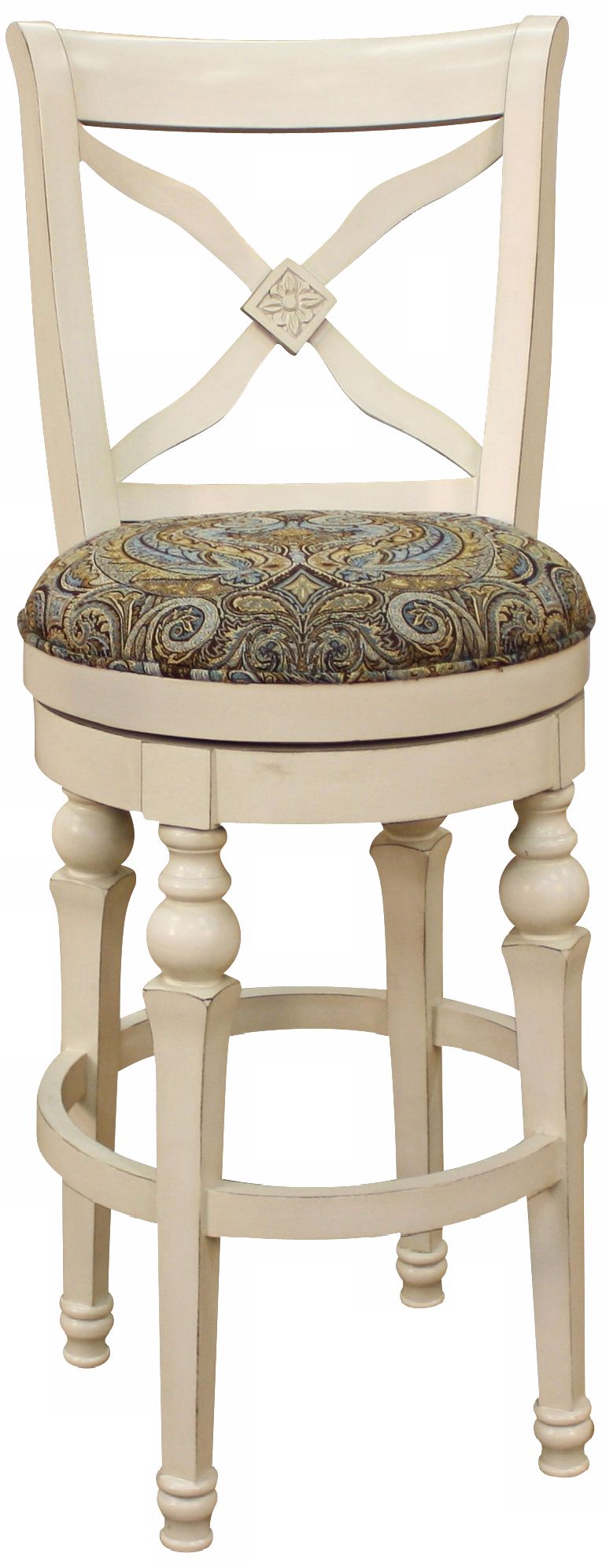American Heritage Livingston Antique White 24" Counter Stool