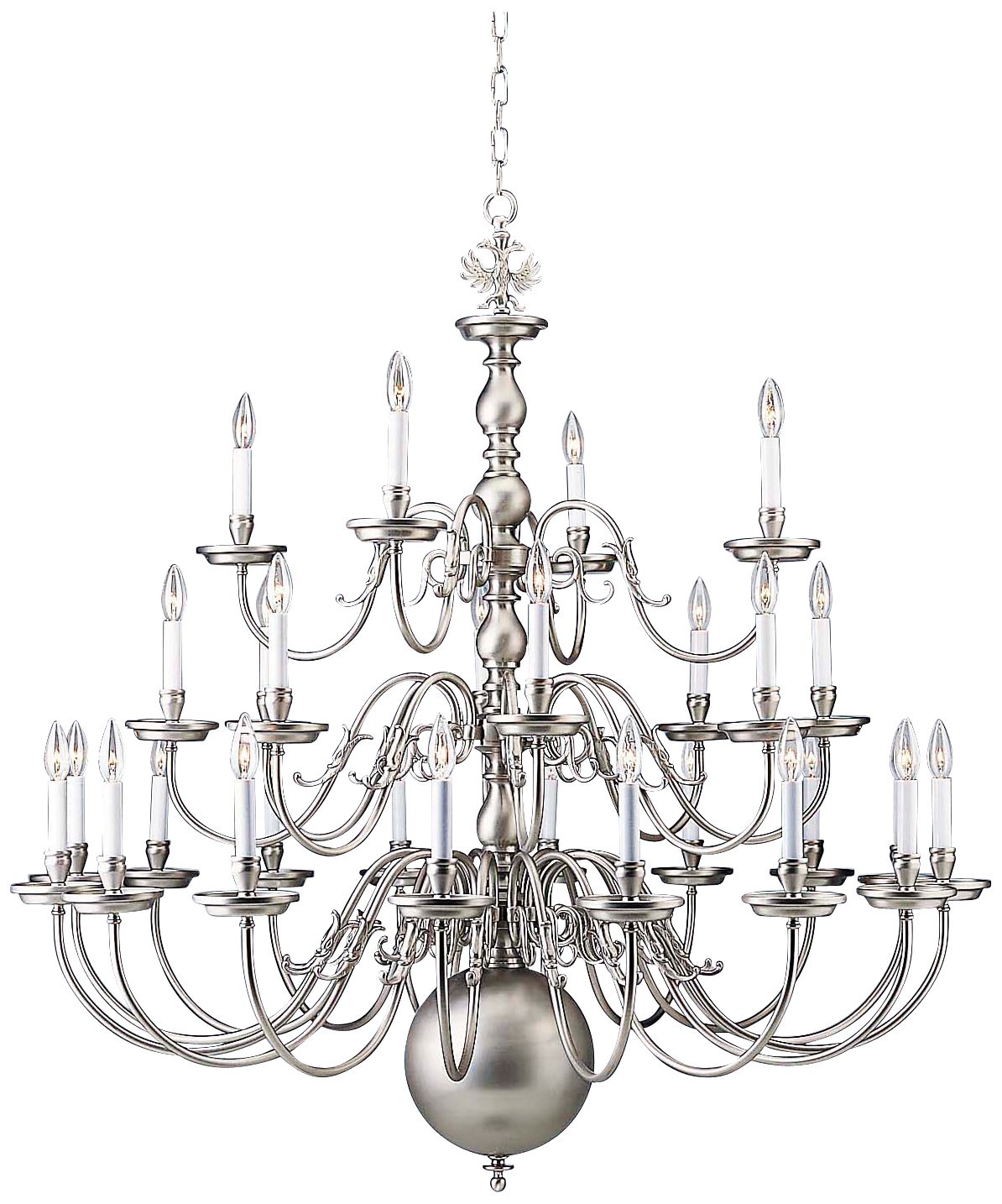 Holtkoetter Hamburg Pewter 48" Wide Large Chandelier