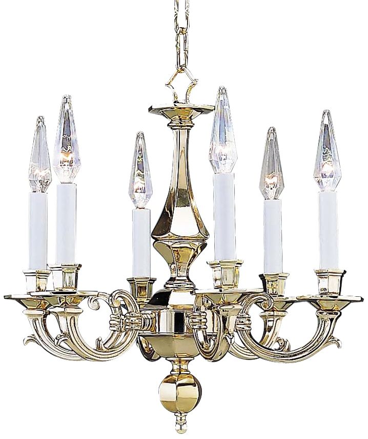 Holtkoetter 16" Wide Italian Cast Brass Chandelier