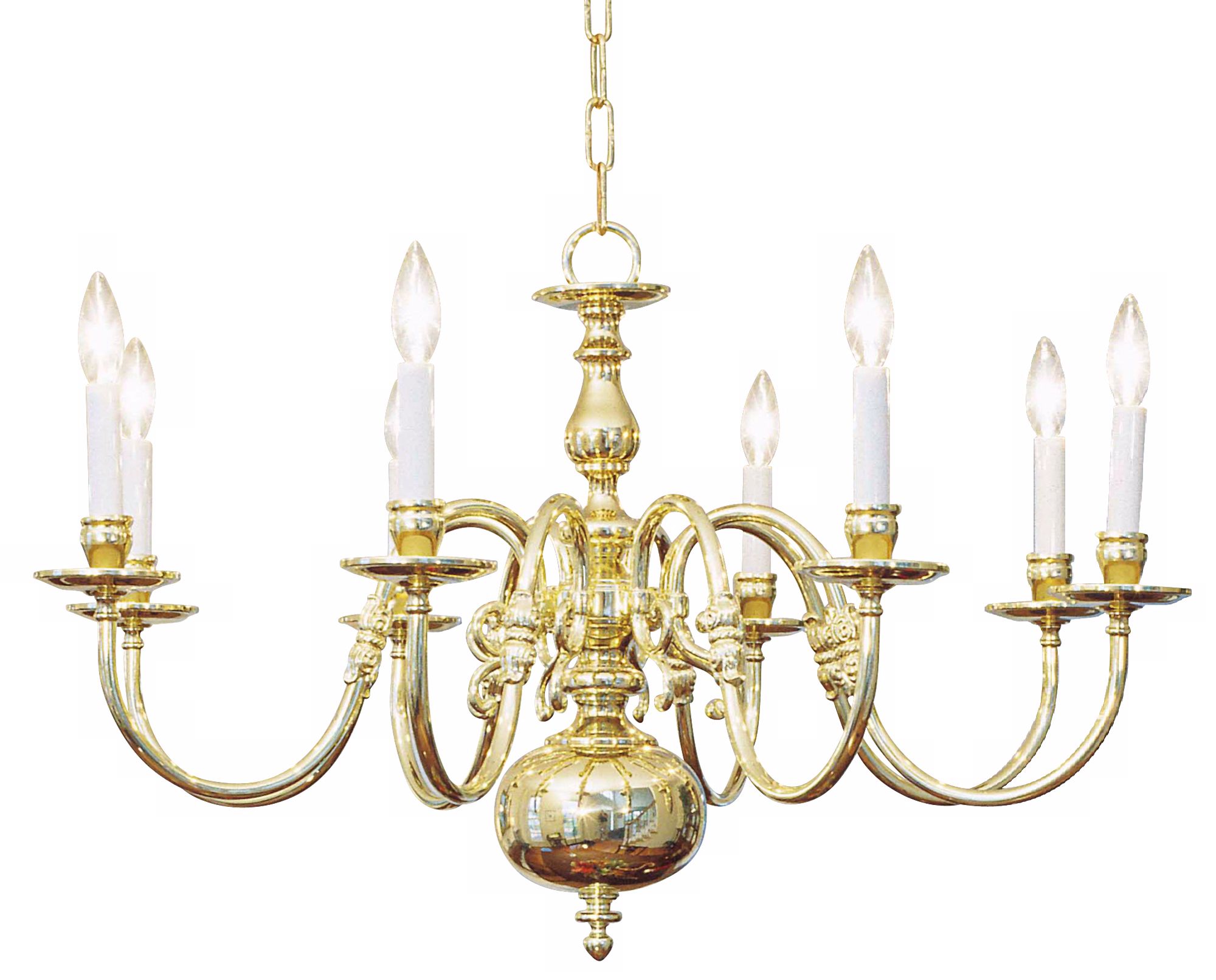 Holtkoetter Classic Flemish 33" Wide Solid Brass Chandelier