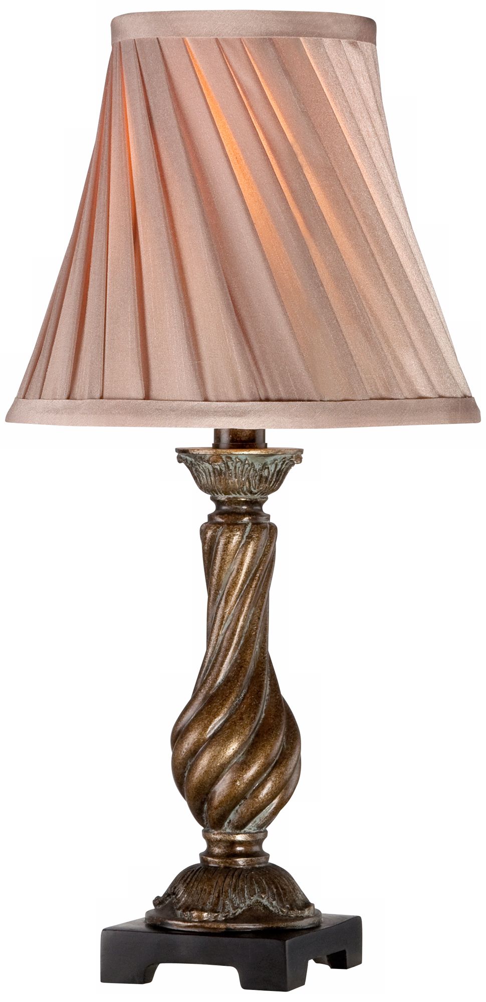 Silver Leaf Swirl Accent Lamp