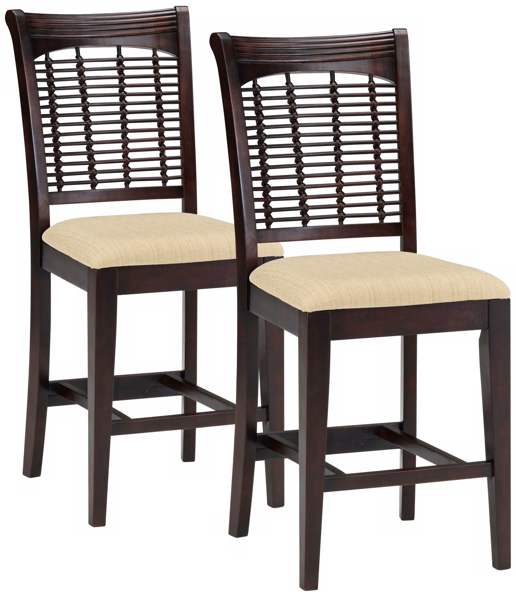 Set of 2 Hillsdale Dark Cherry Bayberry 24" Counter Stools