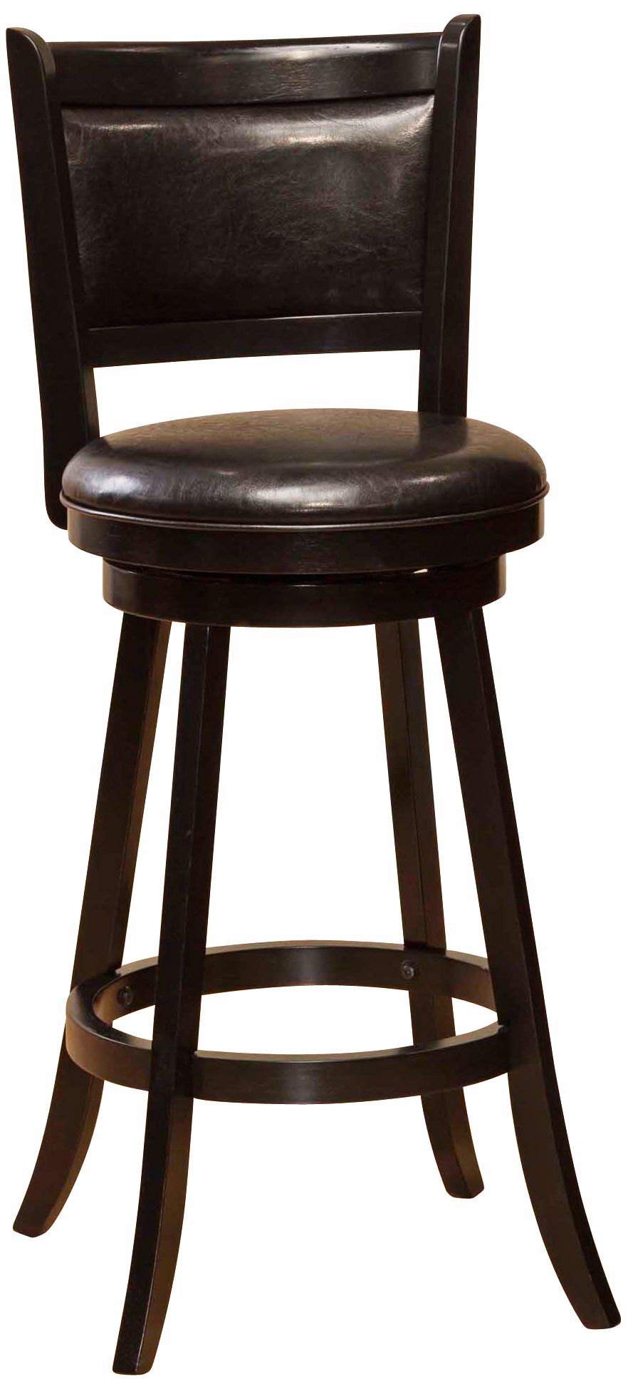 Hillsdale Dennery Black Swivel 29" High Bar Stool