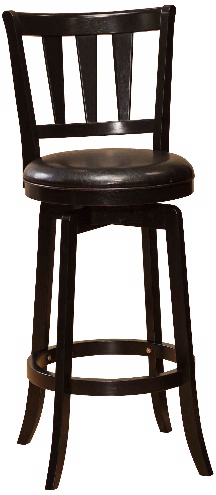 Hillsdale Presque Isle Black Swivel 30" High Bar Stool