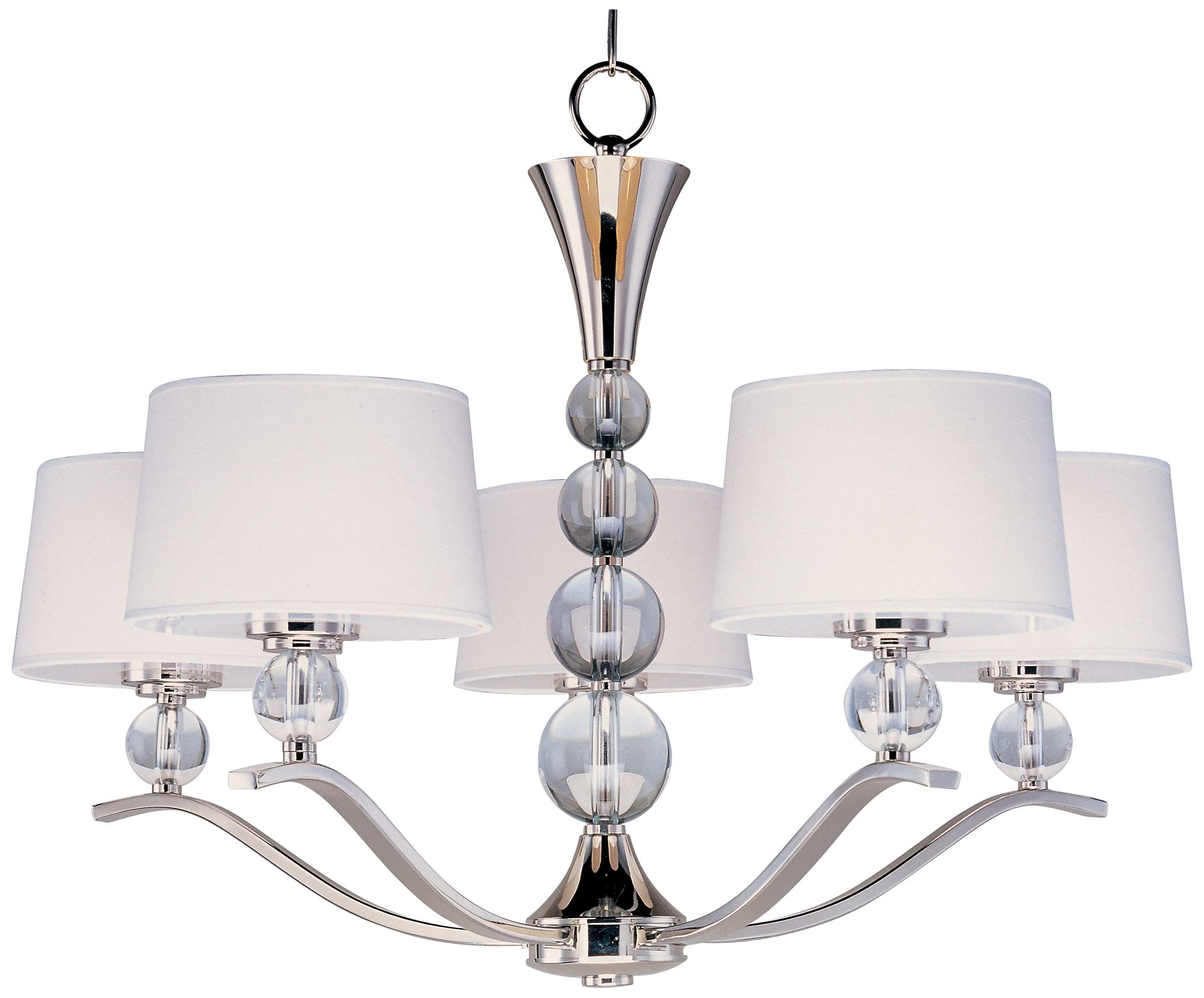 Maxim Rondo Nickel Finish 31" Wide 5-Light Chandelier