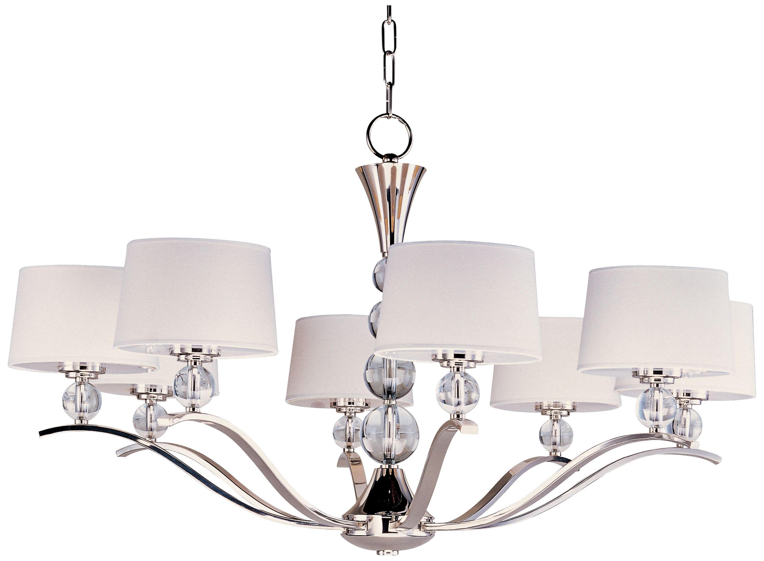 Maxim Rondo Nickel Finish 38 3/4" Wide 8-Light Chandelier