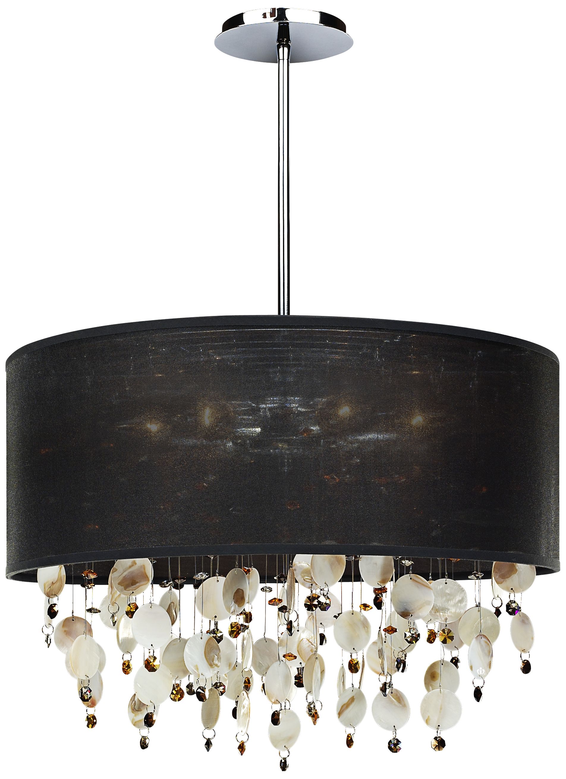 Around Town Oyster and Topaz 21" Wide Pendant Chandelier